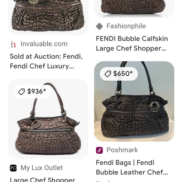 Authentic Fendi bubble leather chef bag - Picture 13 of 14